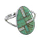 Turquoise And Opal Inlay Genuine Sterling Silver Ring Size 7-1/4 RX57606